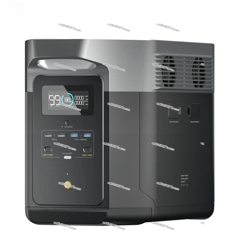 Estación de energía portátil EcoFlow Delta 2 con batería LiFePO4 de 1024 Wh | Salida de 1800 W | Generador solar de última generación
