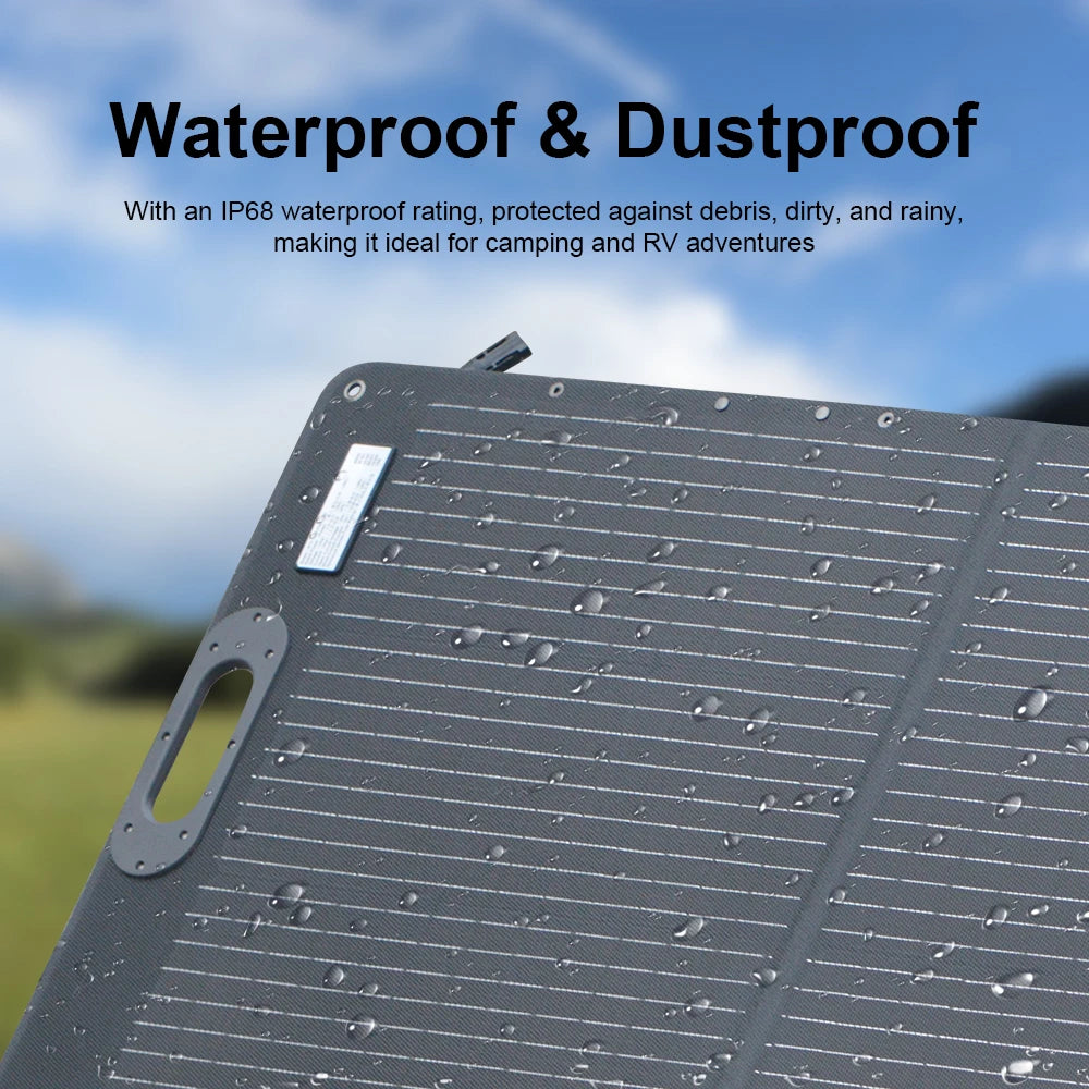 SolarFlex 200 – 100W / 200W ETFE Flexible Foldable Solar Panel (12V–18V Waterproof Portable Kit for Generators & Camping)